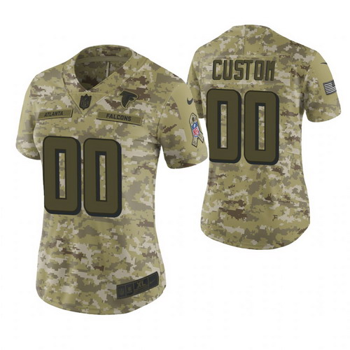 Personalized Women Atlanta Falcons Camo 2018 Salute To Service Limited Jersey