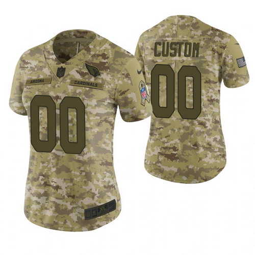 Personalized Women Arizona Cardinals Camo 2018 Salute To Service Limited Jersey