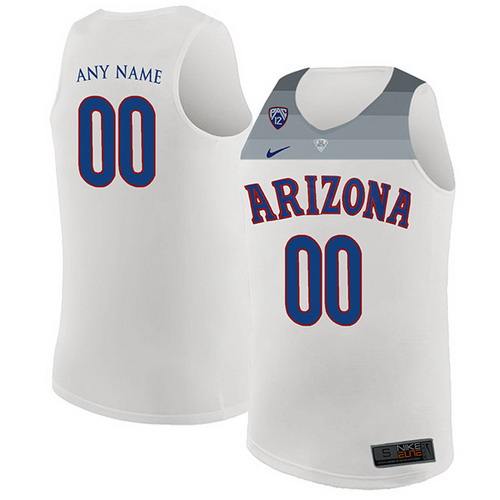 Personalized Custom Arizona Wildcats Men’s Jersey Authentic White Stitched NCAA College Basketball
