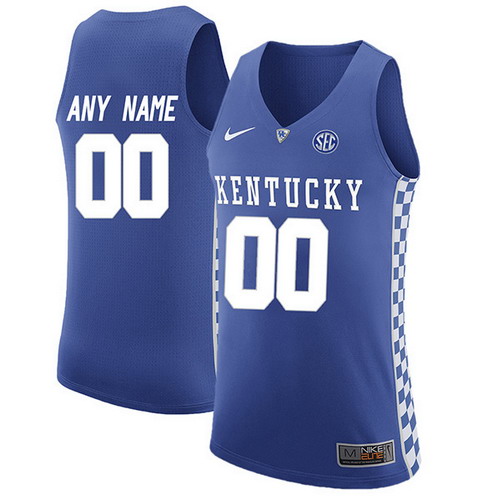 Personalized Custom Kentucky Wildcats Men’s Authentic Blue Stitched NCAA College Basketball Jersey