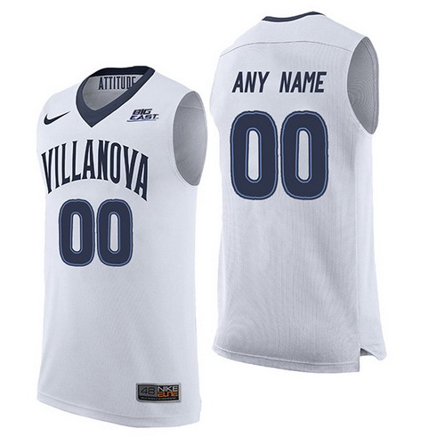Personalized Custom Villanova Wildcats Men’s Authentic White Stitched NCAA College Basketball Jersey