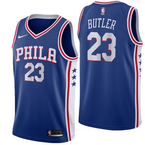 Personalized 76ers 23 Jimmy Butler Blue Swingman Jersey