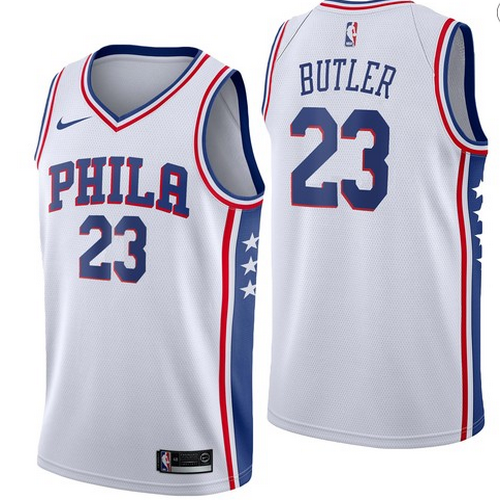 Personalized 76ers 23 Jimmy Butler White Swingman Jersey