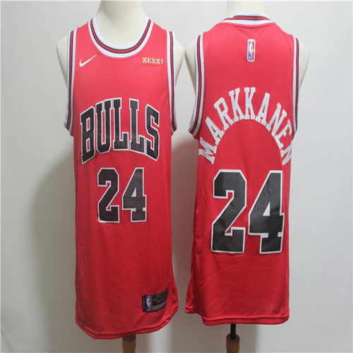 Personalized Bulls 24 Lauri Markkanen Red Swingman Jersey