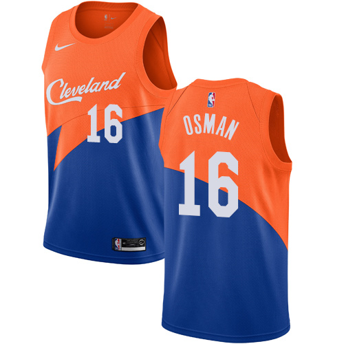 Personalized Cavaliers #16 Cedi Osman Blue NBA Swingman City Edition 2018 19 Jersey