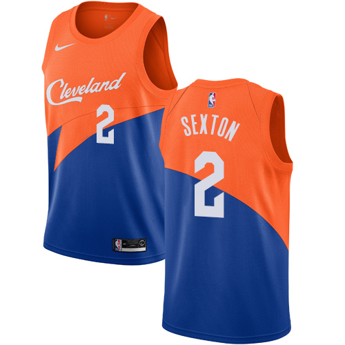 Personalized Cavaliers #2 Collin Sexton Blue NBA Swingman City Edition 2018 19 Jersey