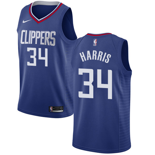 Personalized Clippers #34 Tobias Harris Blue NBA Swingman Icon Edition Jersey
