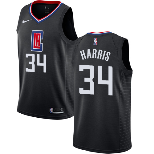 Personalized Clippers #34 Tobias Harris Black NBA Swingman Statement Edition Jersey