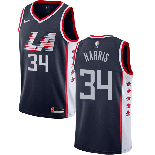 Personalized Clippers #34 Tobias Harris Navy NBA Swingman City Edition 2018 19 Jersey
