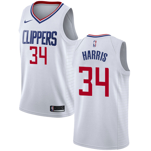 Personalized Clippers #34 Tobias Harris White NBA Swingman Association Edition Jersey