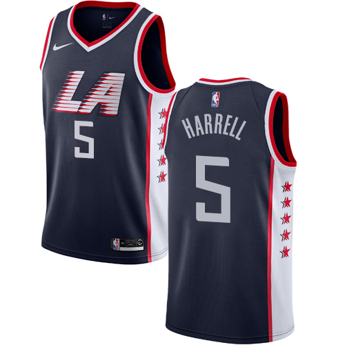 Personalized Clippers #5 Montrezl Harrell Navy NBA Swingman City Edition 2018 19 Jersey
