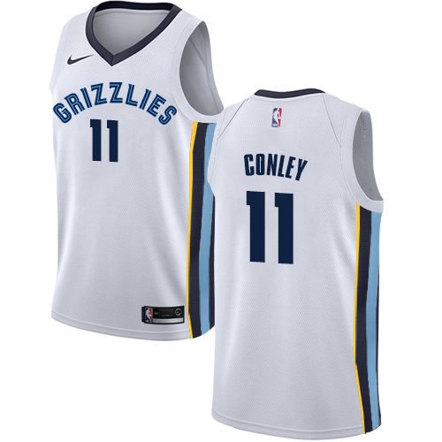 Personalized Grizzlies #11 Mike Conley White NBA Swingman Association Edition Jersey