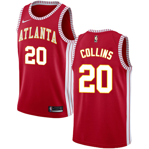Personalized Hawks #20 John Collins Red NBA Swingman Statement Edition Jersey