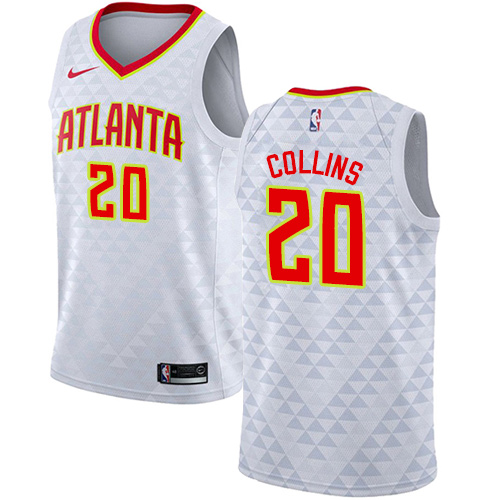 Personalized Hawks #20 John Collins White NBA Swingman Association Edition Jersey