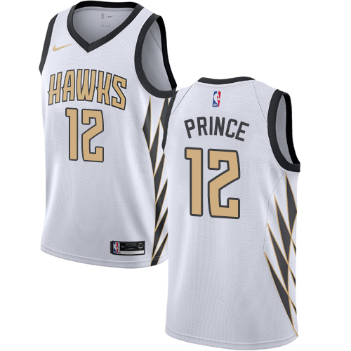 Personalized Hawks #12 Taurean Prince White NBA Swingman City Edition 2018 19 Jersey