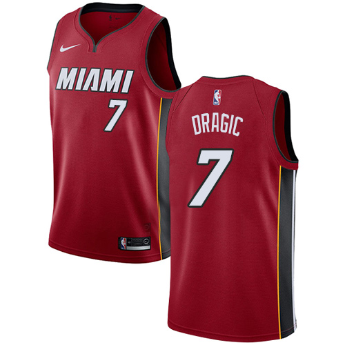 Personalized Heat #7 Goran Dragic Red NBA Swingman Statement Edition Jersey