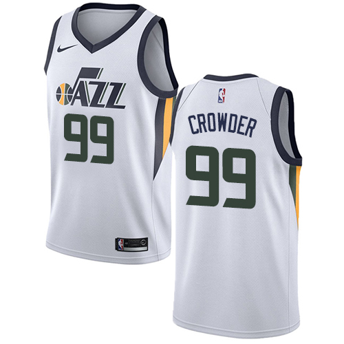 Personalized Jazz #99 Jae Crowder White NBA Swingman Association