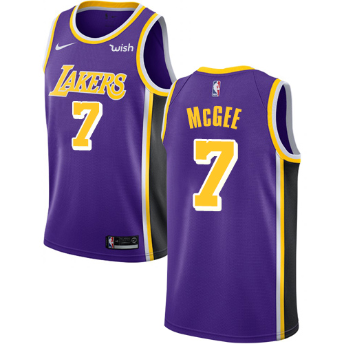 Personalized Lakers #7 JaVale McGee Purple NBA Swingman Statement Edition Jersey