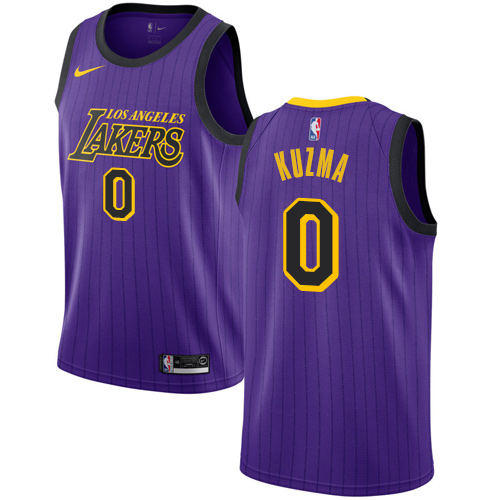 Personalized Lakers #0 Kyle Kuzma Purple NBA Swingman City Edition 2018 19 Jersey