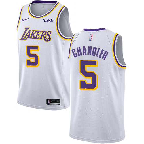 Personalized Lakers #5 Tyson Chandler White NBA Swingman Association Edition Jersey