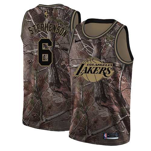 Personalized Lakers #6 Lance Stephenson Camo NBA Swingman Realtree Collection Jersey