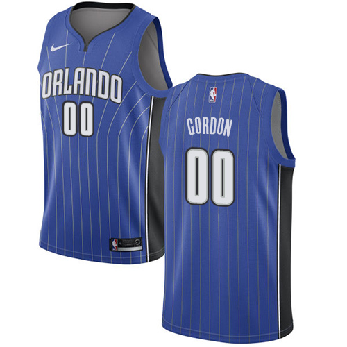 Personalized Magic #00 Aaron Gordon Royal NBA Swingman Icon Edition Jersey