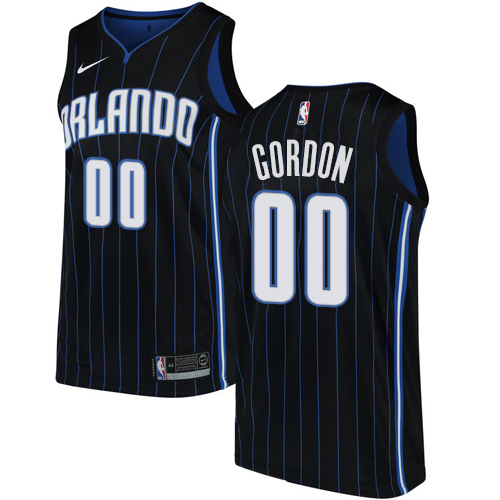 Personalized Magic #00 Aaron Gordon Black NBA Swingman Statement Edition Jersey