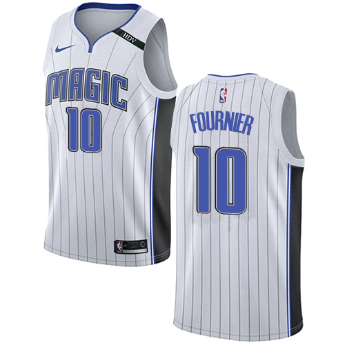 Personalized Magic #10 Evan Fournier White NBA Swingman Association Edition Jersey