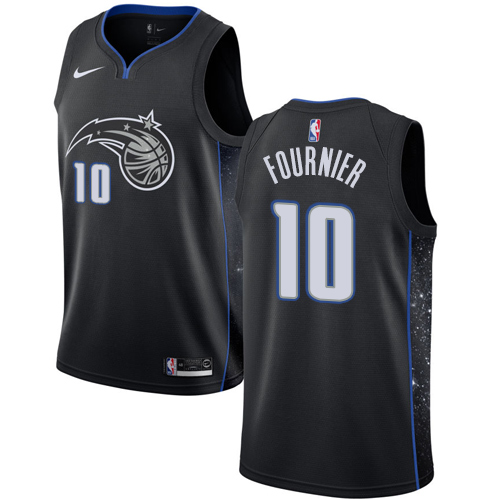 Personalized Magic #10 Evan Fournier Black NBA Swingman City Edition 2018 19 Jersey