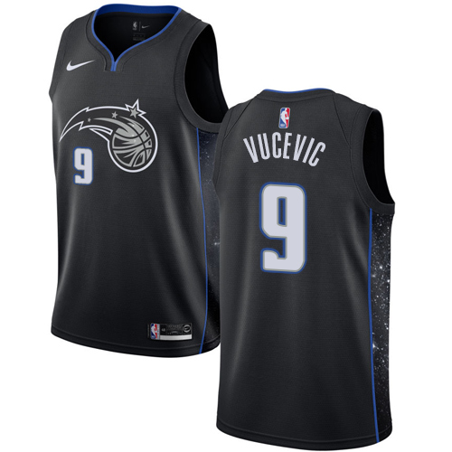 Personalized Magic #9 Nikola Vucevic Black NBA Swingman City Edition 2018 19 Jersey
