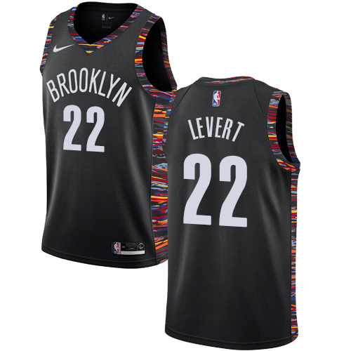 Personalized Nets #22 Caris LeVert Black NBA Swingman City Edition 2018 19 Jersey