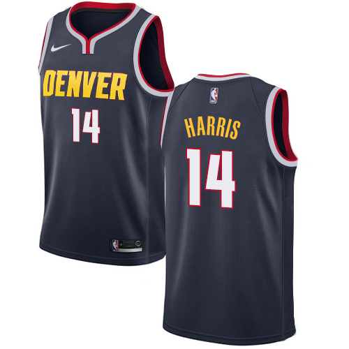 Personalized Nuggets #14 Gary Harris Navy NBA Swingman Icon Edition Jersey