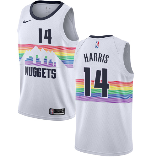 Personalized Nuggets #14 Gary Harris White NBA Swingman City Edition 2018 19 Jersey