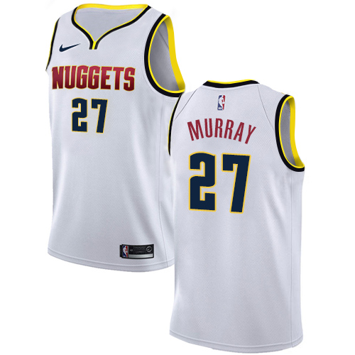 Personalized Nuggets #27 Jamal Murray White NBA Swingman Association Edition Jersey