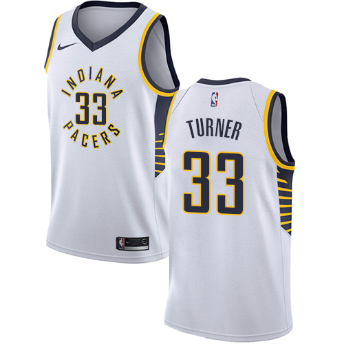 Personalized Pacers #33 Myles Turner White NBA Swingman Association Edition Jersey