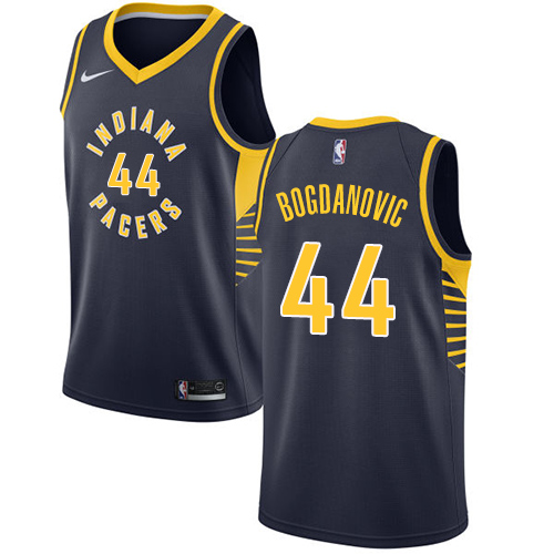 Personalized Pacers #44 Bojan Bogdanovic Navy Blue NBA Swingman Icon Edition Jersey