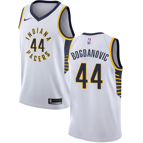 Personalized Pacers #44 Bojan Bogdanovic White NBA Swingman Association Edition Jersey