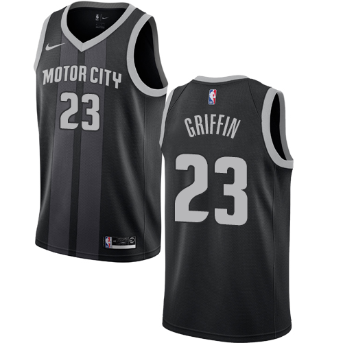 Personalized Pistons #23 Blake Griffin Black NBA Swingman City Edition 2018 19 Jersey