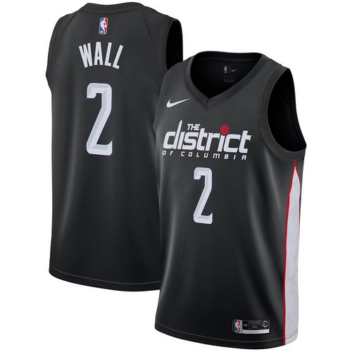 Personalized Wizards 2 John Wall Black 2018-19 City Edition Swingman Jersey