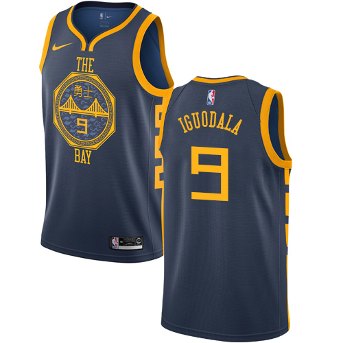 Personalized Warriors #9 Andre Iguodala Navy NBA Swingman City Edition 2018 19 Jersey