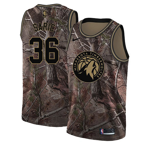 Personalized Timberwolves #36 Dario Saric Camo NBA Swingman Realtree Collection Jersey