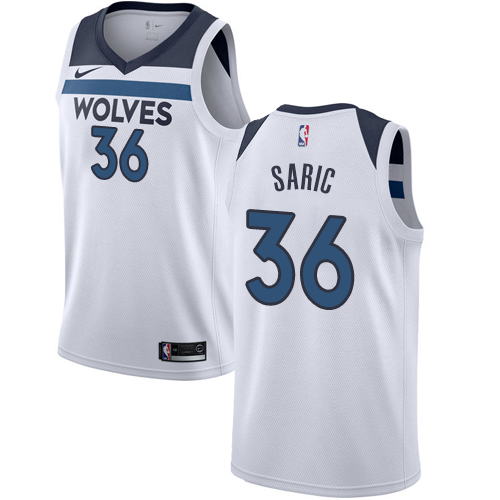 Personalized Timberwolves #36 Dario Saric White NBA Swingman Association Edition Jersey