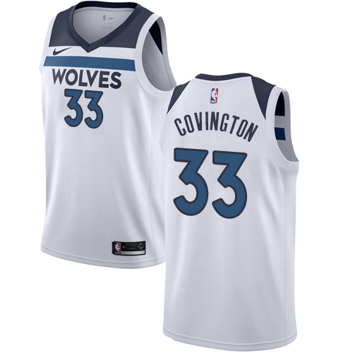 Personalized Timberwolves #33 Robert Covington White NBA Swingman Association Edition Jersey