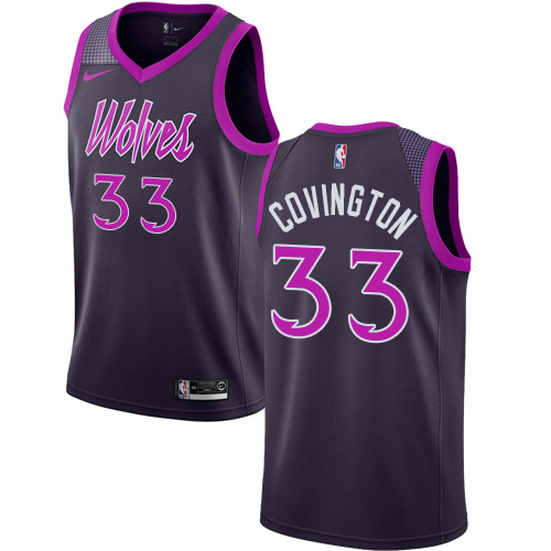 Personalized Timberwolves #33 Robert Covington Purple NBA Swingman City Edition 2018 19 Jersey