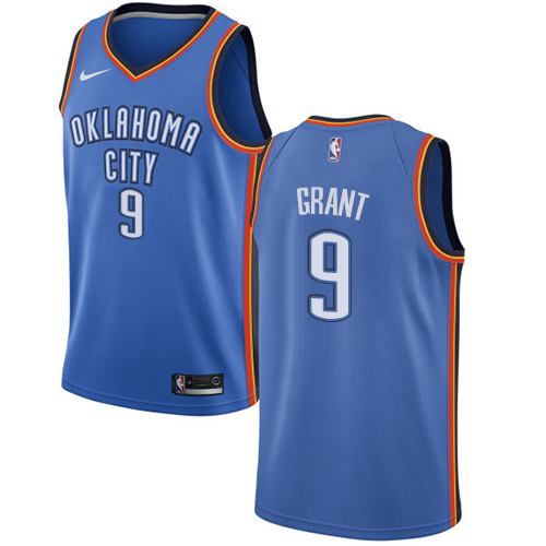 Personalized Thunder #9 Jerami Grant Blue NBA Swingman Icon Edition Jersey