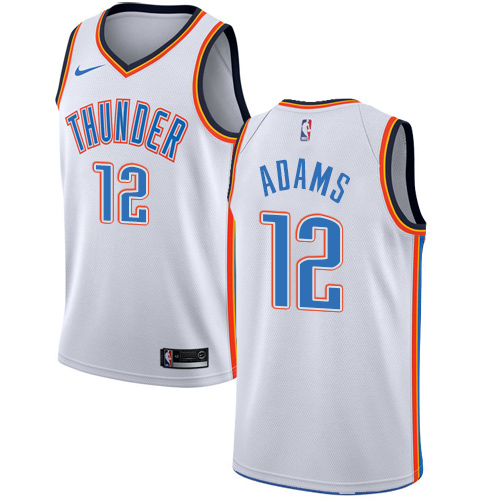 Personalized Thunder #12 Steven Adams White NBA Swingman Association Edition Jersey