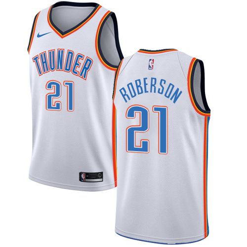 Personalized Thunder #21 Andre Roberson White NBA Swingman Association Edition Jersey