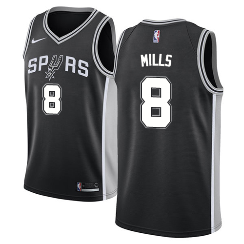 Personalized Spurs #8 Patty Mills Black NBA Swingman Icon Edition Jersey