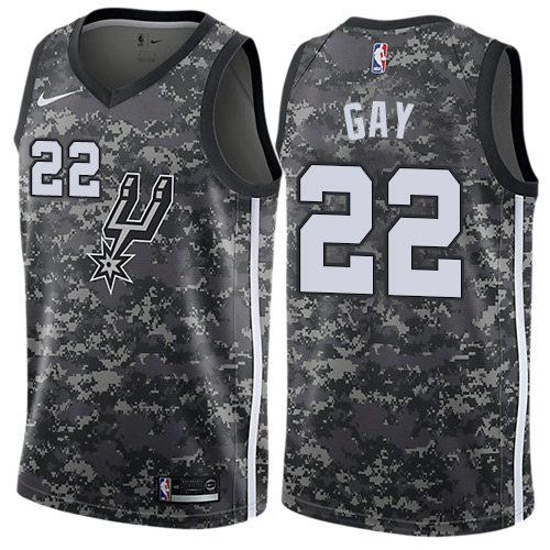 Personalized Spurs #22 Rudy Gay Black NBA Swingman City Edition 2018 19 Jersey