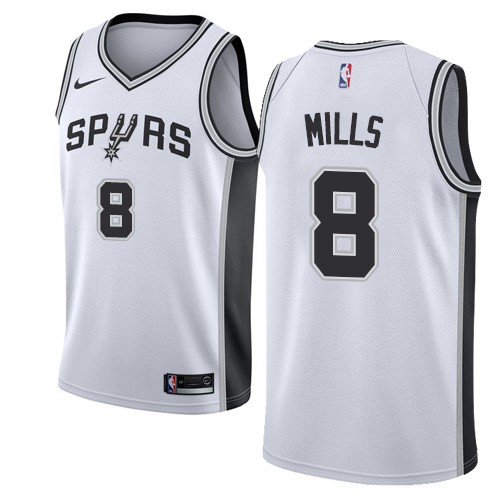 Personalized Spurs #8 Patty Mills White NBA Swingman Association Edition Jersey